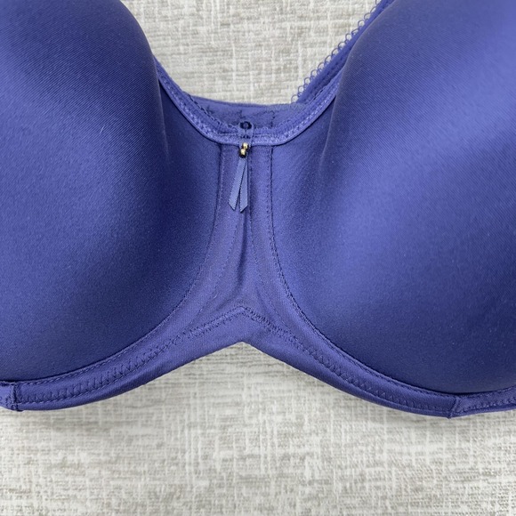 Wacoal Basic Beauty Spacer Bra Womens 36DD Blue T Shirt Underwire 853192 - Picture 2 of 7